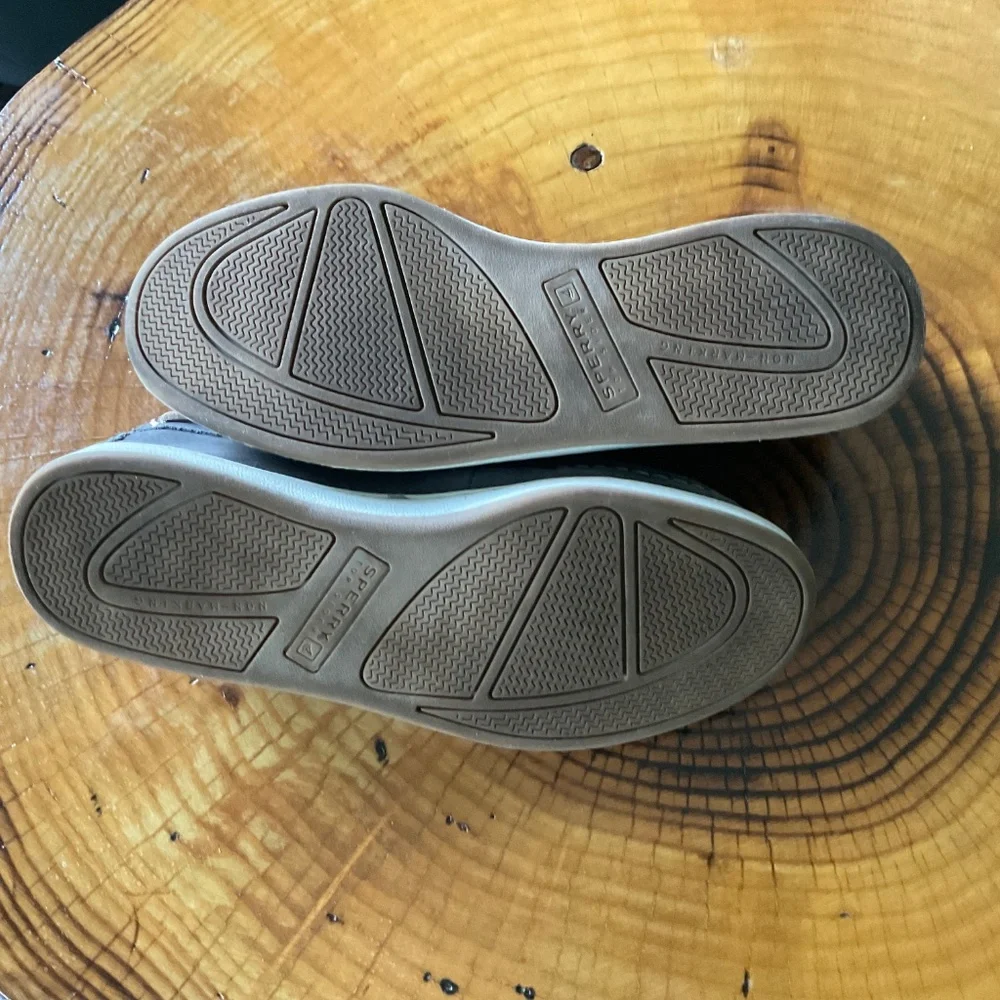 Sperry Cup ll Boat shoes dark gray blue Big Boys 6.5